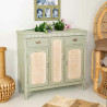 Consola Alexandra House Living Verde Ratán Madera de abeto Madera MDF