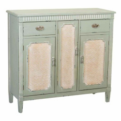 Consola Alexandra House Living Verde Ratán Madera de abeto Madera MDF