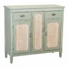 Consola Alexandra House Living Verde Ratán Madera de abeto Madera MDF