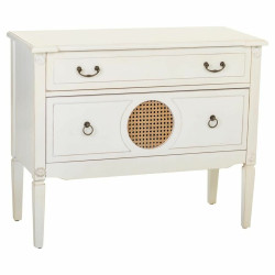 Cómoda Alexandra House Living Blanco Ratán Madera de abeto Madera MD