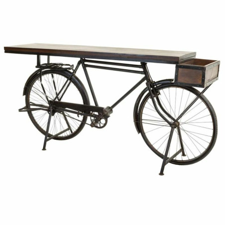 Recibidor Alexandra House Living Bike Marrón Negro Hierro Madera de m