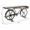 Recibidor Alexandra House Living Bike Marrón Negro Hierro Madera de m