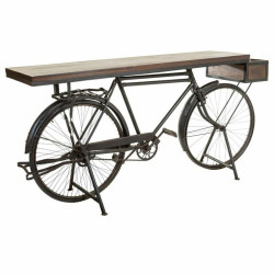 Recibidor Alexandra House Living Bike Marrón Negro Hierro Madera de m