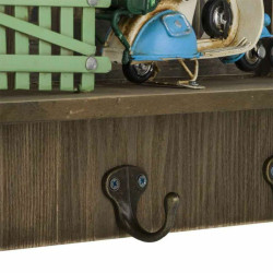 Perchero de Pared Alexandra House Living Metal Madera MDF Moto 8 x 29