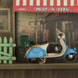 Perchero de Pared Alexandra House Living Metal Madera MDF Moto 8 x 29