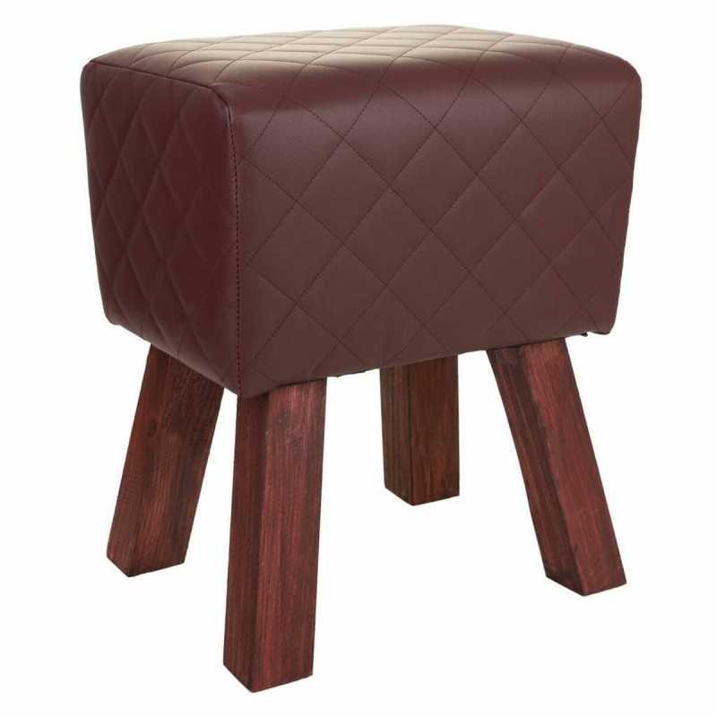 Taburete Alexandra House Living PVC Madera MDF 30 x 47 x 36 cm Taburete Alexandra House Living PVC Madera MDF 30 x 47 x 36 cm