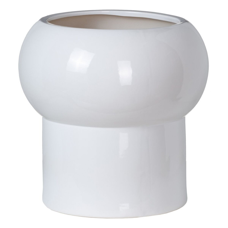 Macetero Cerámica 30 x 30 x 30 cm Blanco Macetero Cerámica 30 x 30 x 30 cm Blanco