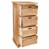 Cajonera Alexandra House Living Caña Madera de Paulonia 29 x 75 x 35