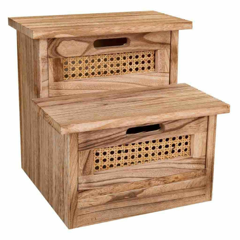 Banqueta Alexandra House Living Madera de Paulonia 34 x 34 x 34 cm Esc Banqueta Alexandra House Living Madera de Paulonia 34 x 34 x 34 cm Esc