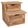Banqueta Alexandra House Living Madera de Paulonia 34 x 34 x 34 cm Esc