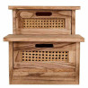 Banqueta Alexandra House Living Madera de Paulonia 34 x 34 x 34 cm Esc