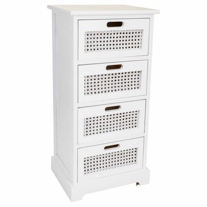 Cajonera Alexandra House Living Blanco Caña Madera de Paulonia Madera