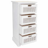 Cajonera Alexandra House Living Blanco Caña Madera de Paulonia Madera
