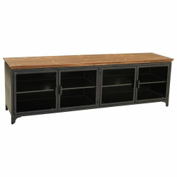 Cajonera multiusos Alexandra House Living Marrón Gris Madera Metal Vi