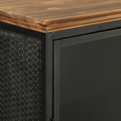 Cajonera multiusos Alexandra House Living Marrón Gris Madera Metal Vi