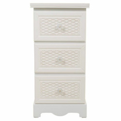 Mesita de Noche Alexandra House Living Blanco Crema 26 x 60 x 31 cm