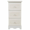 Mesita de Noche Alexandra House Living Blanco Crema 26 x 60 x 31 cm