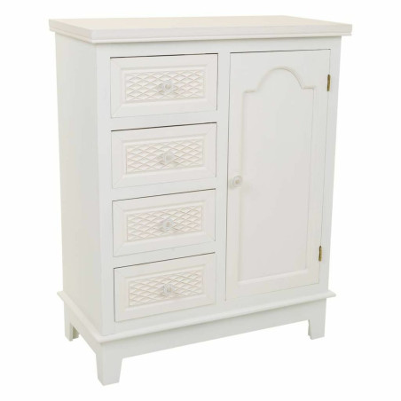 Recibidor Alexandra House Living Blanco Crema Metal Madera de pino Mad