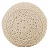 Puff Alexandra House Living Crema Bambú Esponja Madera MDF 50 x 30 x