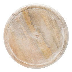 Mesa auxiliar 37 x 37 x 46,5 cm Blanco Madera de mango