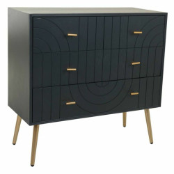 Cómoda Alexandra House Living Dorado Gris oscuro Madera MDF 78 x 37 x