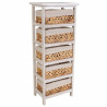 Cajonera Alexandra House Living Blanco Tela Jacinto de agua Madera de