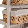 Cajonera Alexandra House Living Blanco Tela Jacinto de agua Madera de