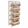 Cajonera Alexandra House Living Blanco Tela Jacinto de agua Madera de