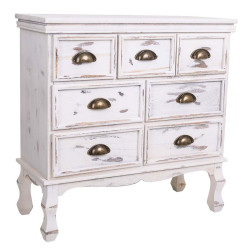 Cómoda Alexandra House Living Blanco Madera de Paulonia 30 x 70 x 70