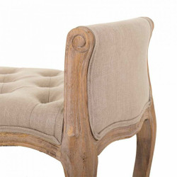 Banqueta Alexandra House Living Crema Madera de caucho 48 x 60 x 71 cm