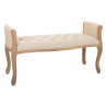 Banqueta Alexandra House Living Crema Madera de caucho 48 x 60 x 113 c