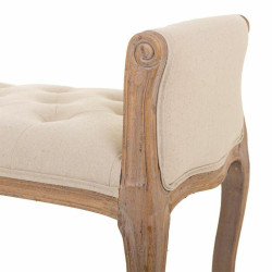 Banqueta Alexandra House Living Crema Madera de caucho 48 x 60 x 113 c