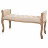 Banqueta Alexandra House Living Crema Madera de caucho 48 x 60 x 113 c