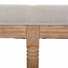 Banqueta Alexandra House Living Crema Madera de caucho 41 x 48 x 122 c