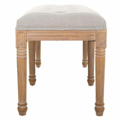 Banqueta Alexandra House Living Crema Madera de caucho 41 x 48 x 122 c