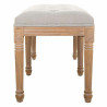 Banqueta Alexandra House Living Crema Madera de caucho 41 x 48 x 122 c