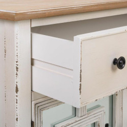 Recibidor Alexandra House Living Blanco Vidrio Madera de abeto Madera