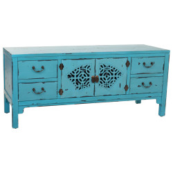 Cajonera multiusos Alexandra House Living Azul Madera de abeto Madera