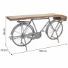 Recibidor Alexandra House Living Bike Plateado Madera Hierro 50 x 94 x