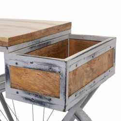 Recibidor Alexandra House Living Bike Plateado Madera Hierro 50 x 94 x