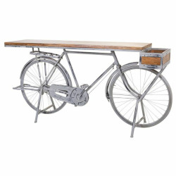 Recibidor Alexandra House Living Bike Plateado Madera Hierro 50 x 94 x