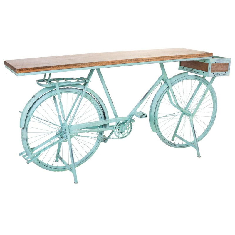 Recibidor Alexandra House Living Bike Turquesa Madera Hierro 50 x 94 x Recibidor Alexandra House Living Bike Turquesa Madera Hierro 50 x 94 x
