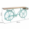 Recibidor Alexandra House Living Bike Turquesa Madera Hierro 50 x 94 x