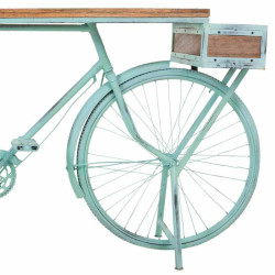 Recibidor Alexandra House Living Bike Turquesa Madera Hierro 50 x 94 x