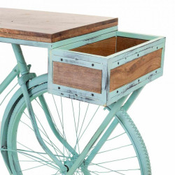 Recibidor Alexandra House Living Bike Turquesa Madera Hierro 50 x 94 x
