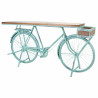 Recibidor Alexandra House Living Bike Turquesa Madera Hierro 50 x 94 x