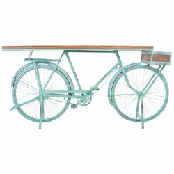 Recibidor Alexandra House Living Bike Turquesa Madera Hierro 50 x 94 x