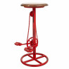 Taburete Alexandra House Living Rojo Madera Hierro 40 x 73 x 40 cm Ped