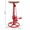 Taburete Alexandra House Living Rojo Madera Hierro 40 x 73 x 40 cm Ped
