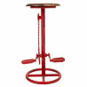 Taburete Alexandra House Living Rojo Madera Hierro 40 x 73 x 40 cm Ped